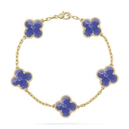 [⭐Glow Muse]CLOVER 5 MOTIF BLUE VEINS BRACELET COLLECTION
