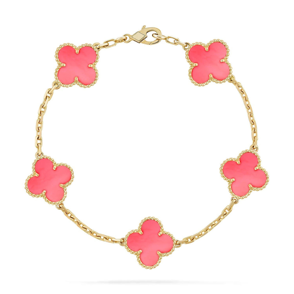[⭐Glow Muse] CLOVER 5 MOTIFS  PINK MOP BRACELET COLLECTION