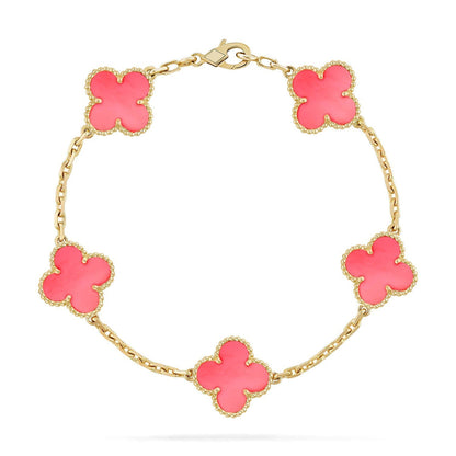 [⭐Glow Muse] CLOVER 5 MOTIFS  PINK MOP BRACELET COLLECTION