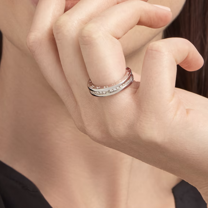 [Glow Muse]ZERO 1 ONE-BAND PAVED DIAMONDS ON THE SPIRAL RING