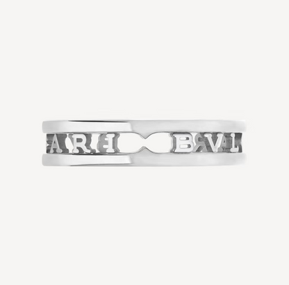 [Glow Muse]ZERO 1 ONE-BAND WITH OPENWORK LOGO SPIRAL RING