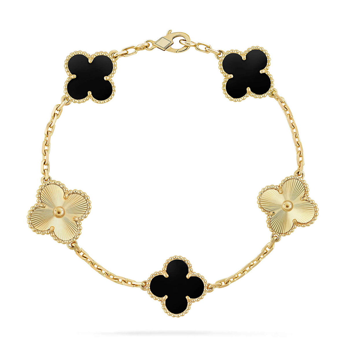 [⭐Glow Muse] CLOVER 5 MOTIF ONYXS BRACELET COLLECTION