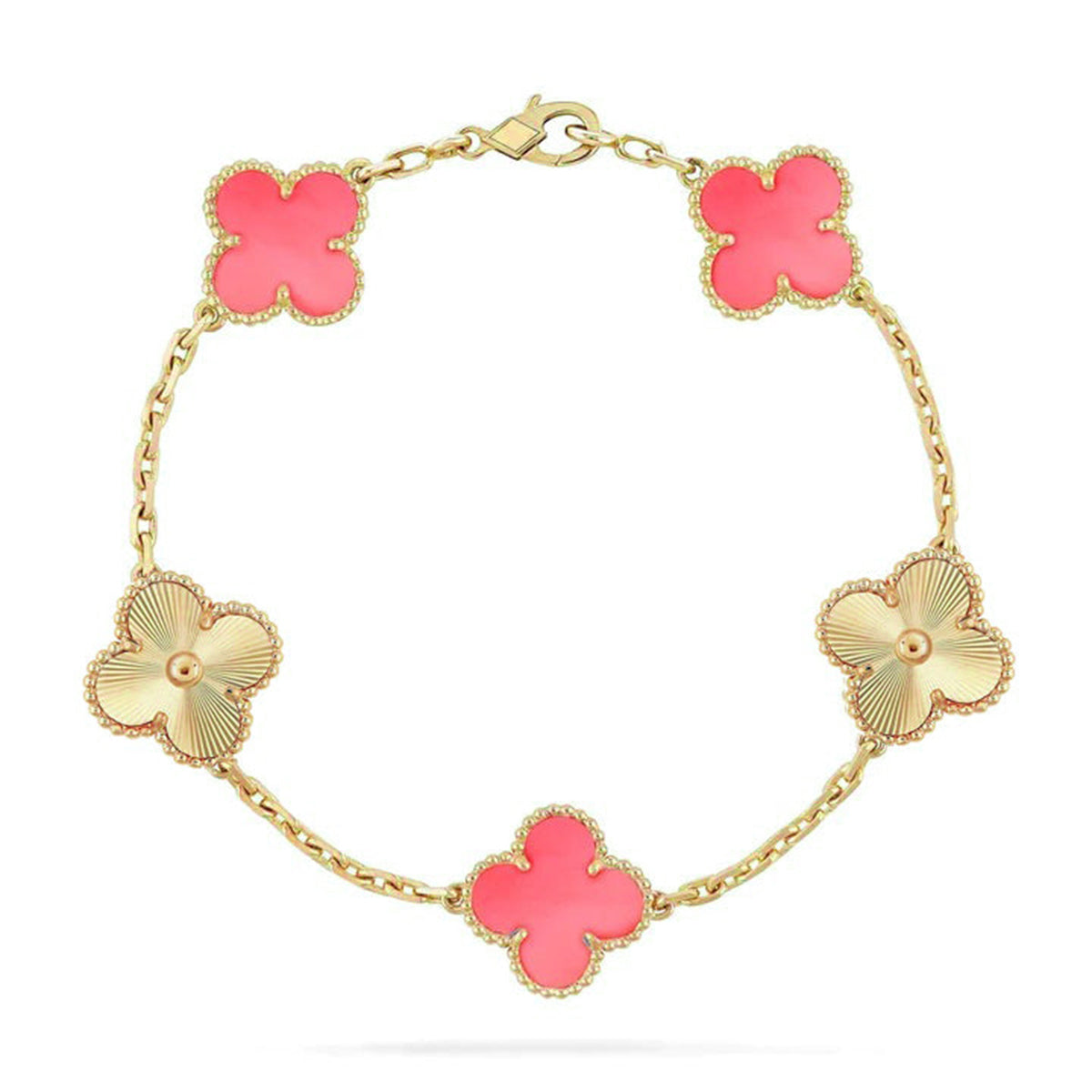 [⭐Glow Muse] CLOVER 5 MOTIFS  PINK MOP BRACELET COLLECTION