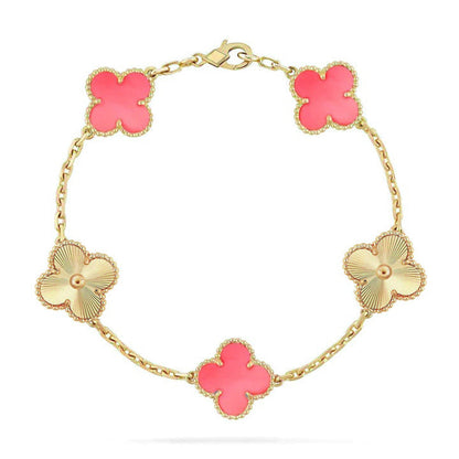 [⭐Glow Muse] CLOVER 5 MOTIFS  PINK MOP BRACELET COLLECTION