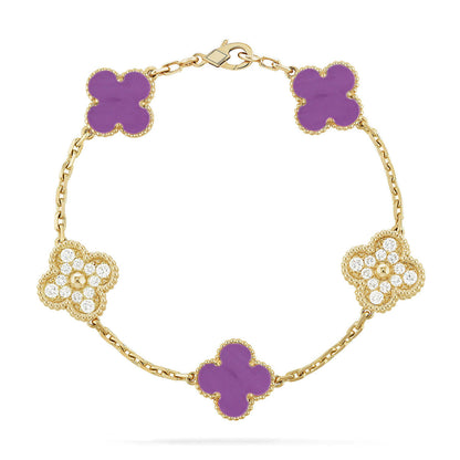 [⭐Glow Muse] CLOVER 5 MOTIF VIOLET BRACELET COLLECTION