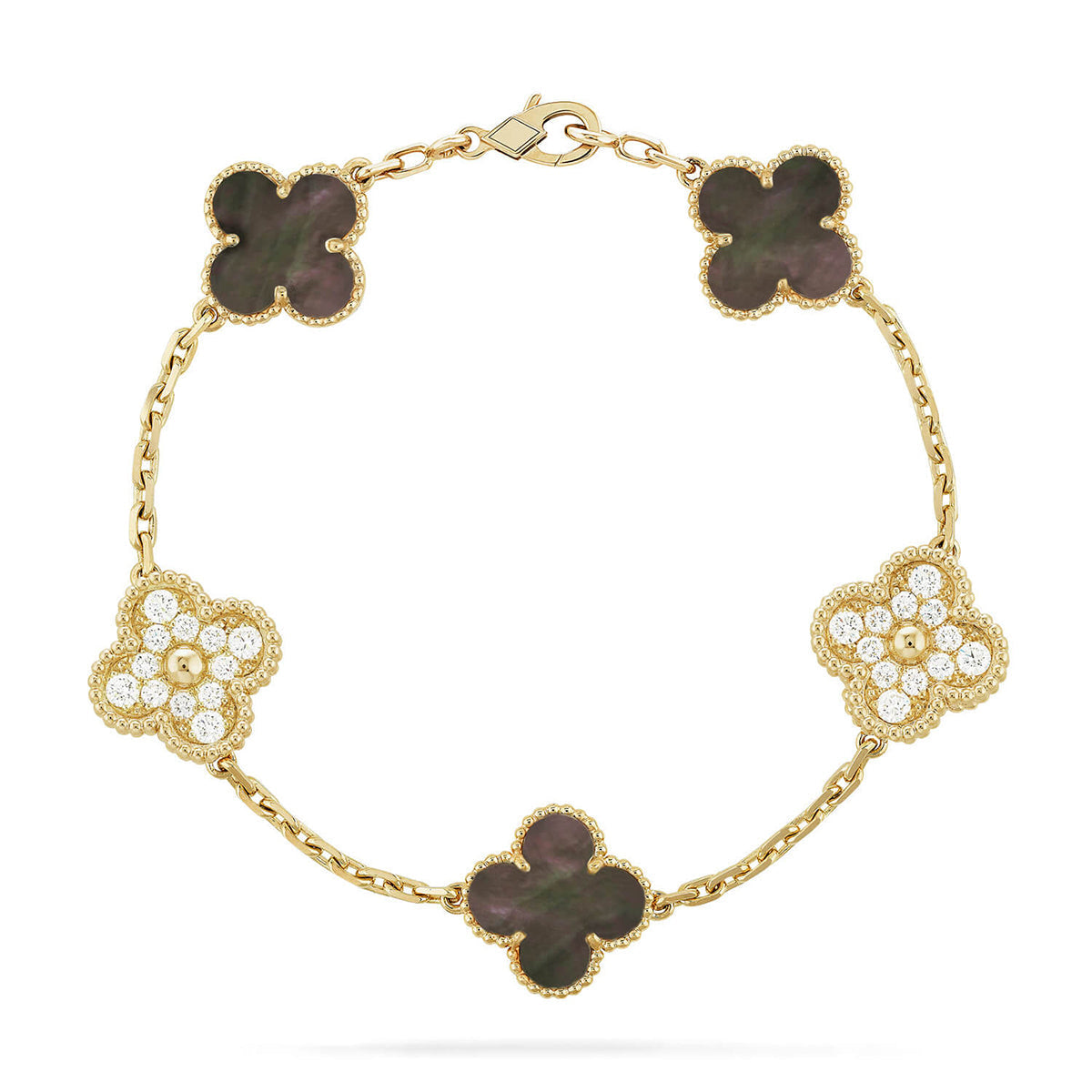 [⭐Glow Muse] CLOVER 5 MOTIF GRAY MOP BRACELET COLLECTION