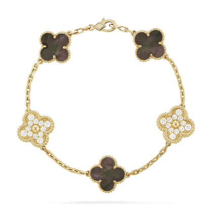 [⭐Glow Muse] CLOVER 5 MOTIF GRAY MOP BRACELET COLLECTION