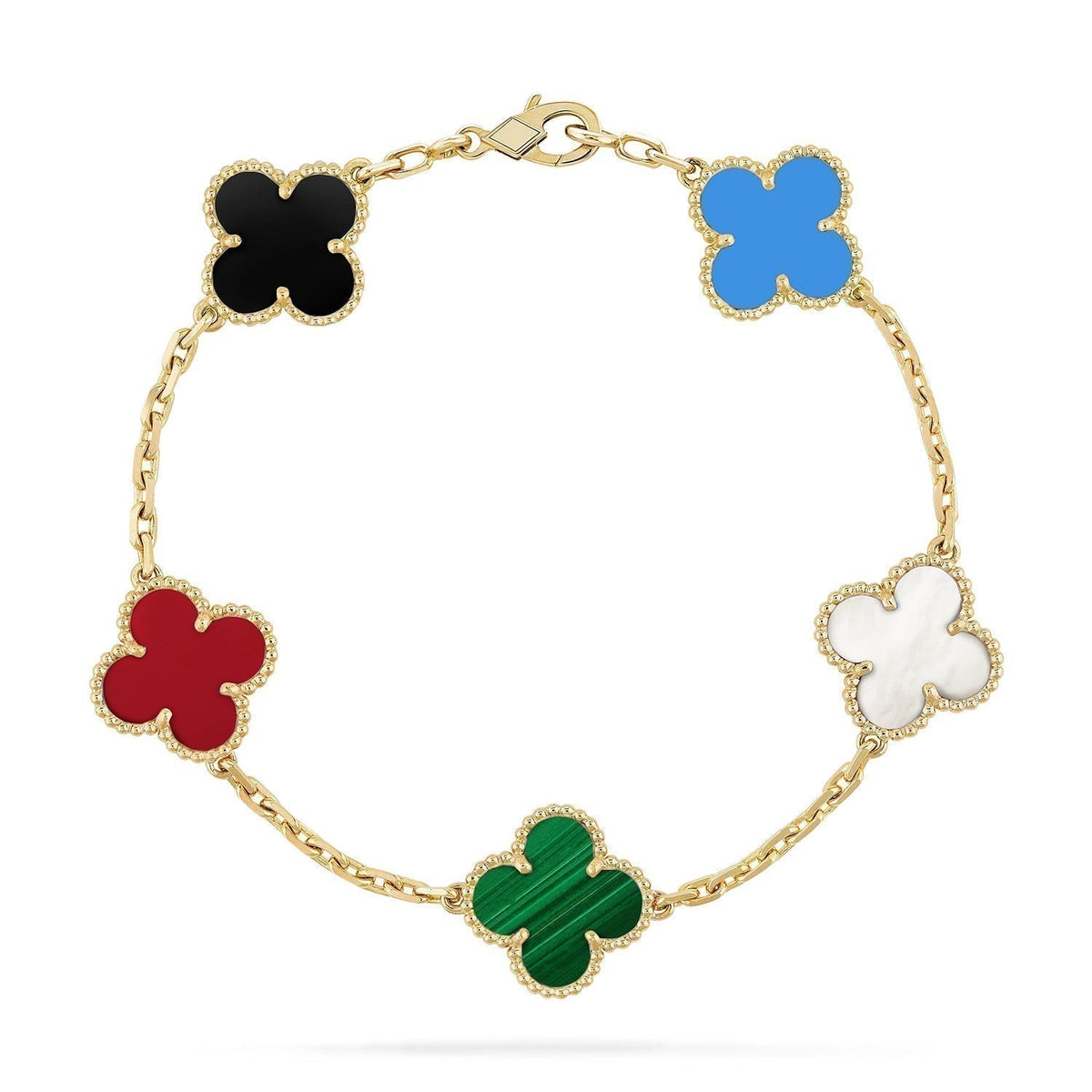[Glow Muse]CLOVER 5 MOTIFS MULTICOLOR BRACELET