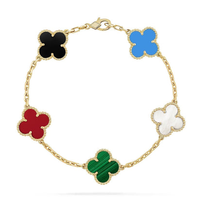 [Glow Muse]CLOVER 5 MOTIFS MULTICOLOR BRACELET