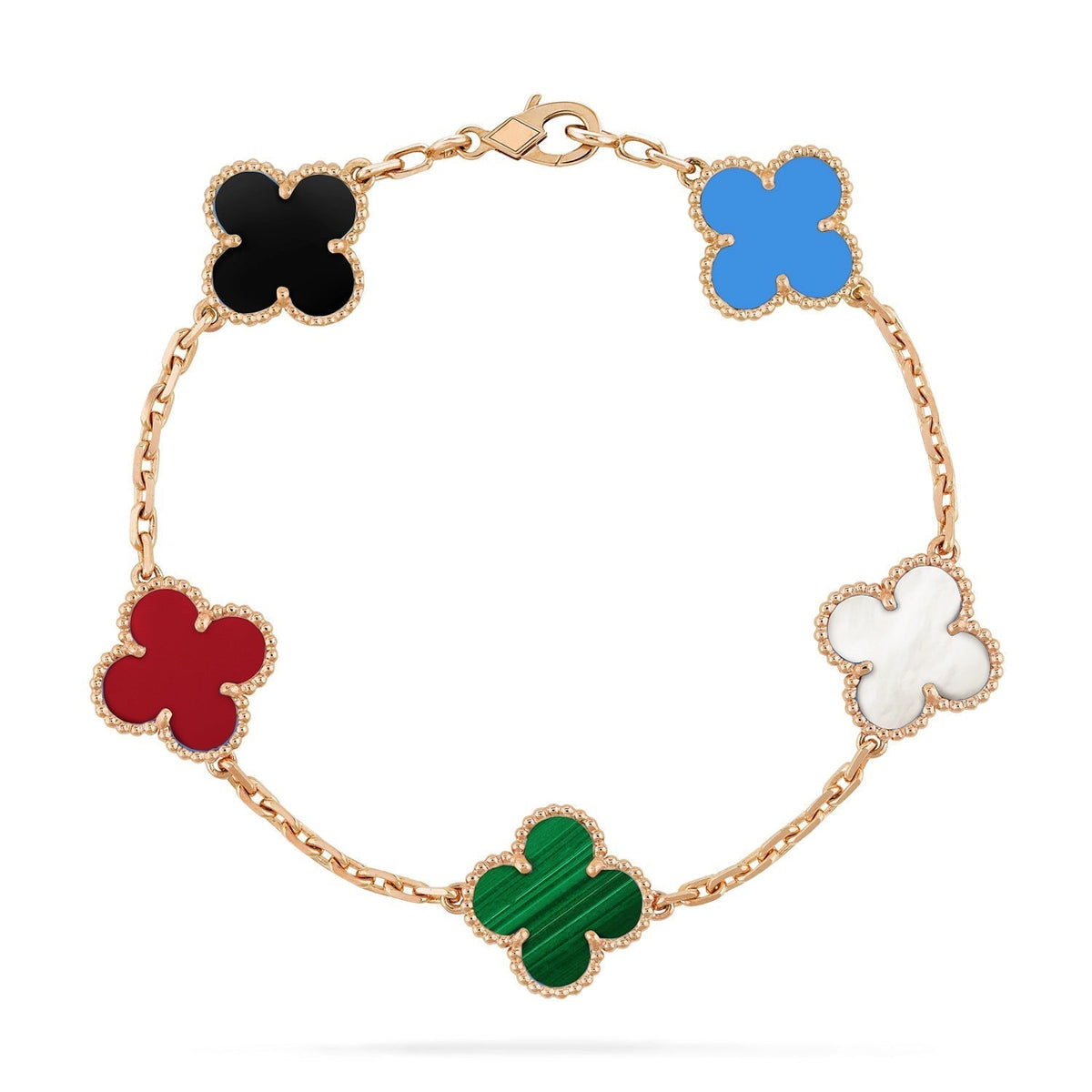 [Glow Muse]CLOVER 5 MOTIFS MULTICOLOR BRACELET