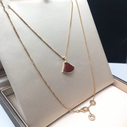[Glow Muse]DREAM NECKLACE CARNELIAN 1 DIAMOND