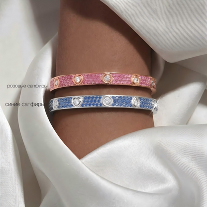 [⭐Glow Muse]2026 PAVE GEMSTONE LOVE BRACELET 6.1MM 10 DIAMONDS