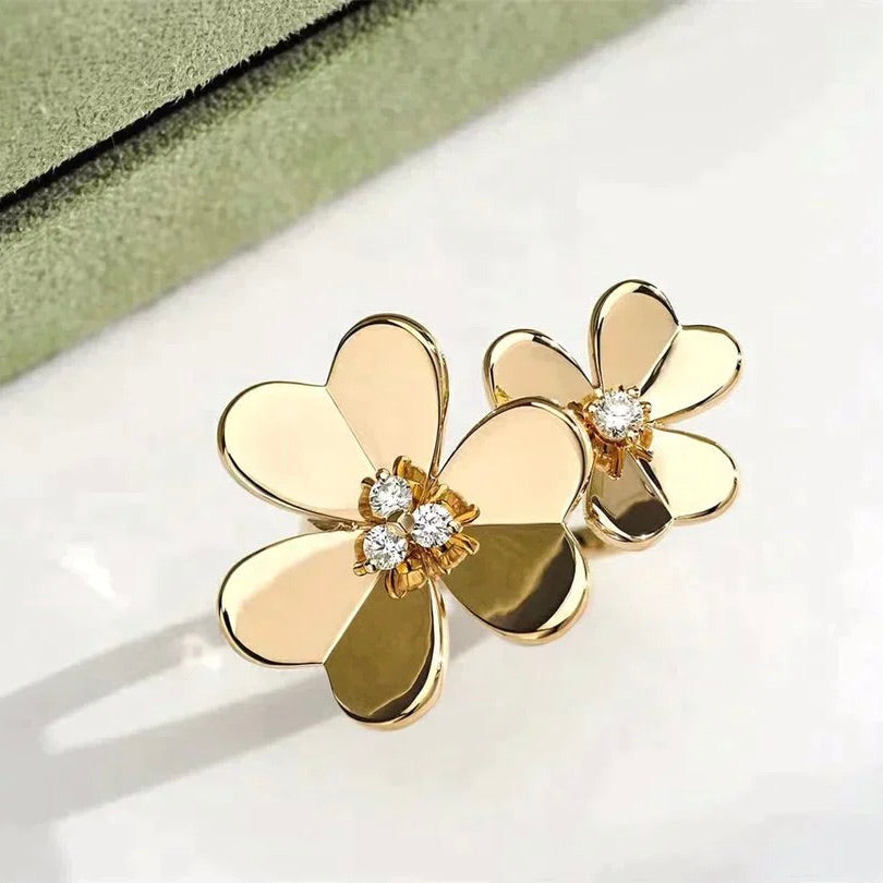 [Glow Muse]CLOVER COMOS GOLD DIAMOND RING