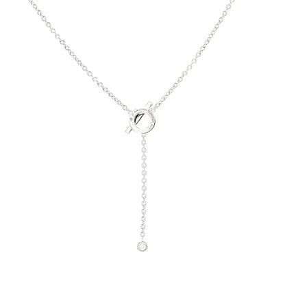 [Glow Muse]FINESSE SILVER DIAMOND NECKLACE