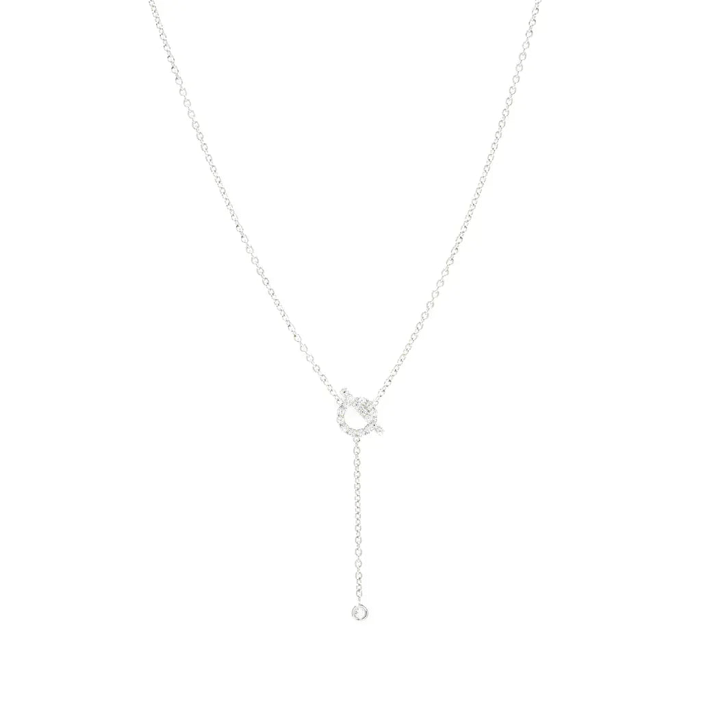 [Glow Muse]FINESSE SILVER DIAMOND NECKLACE
