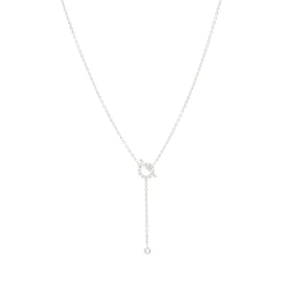 [Glow Muse]FINESSE SILVER DIAMOND NECKLACE