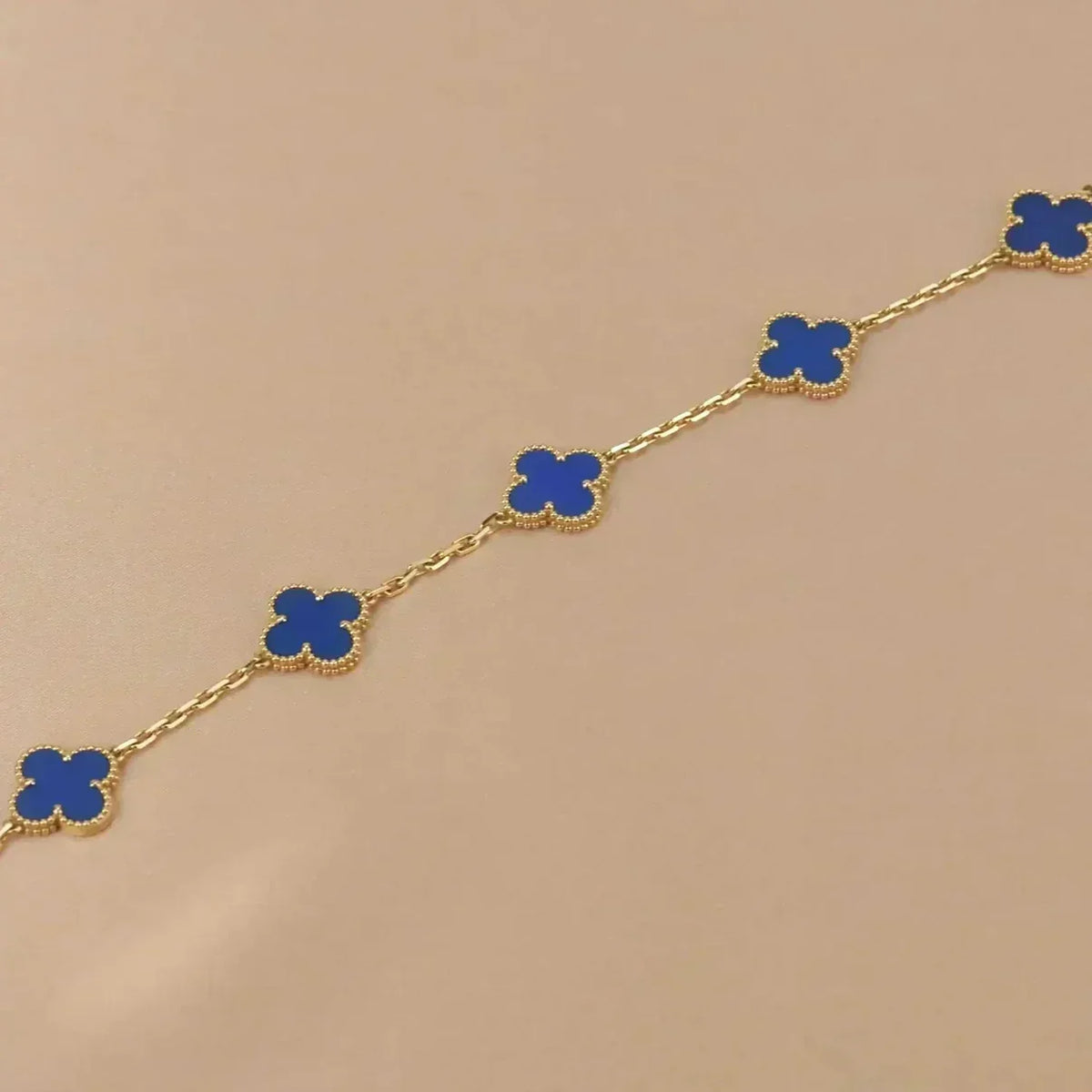 [⭐Glow Muse] CLOVER 5 MOTIF BLUE AGATE BRACELET COLLECTION