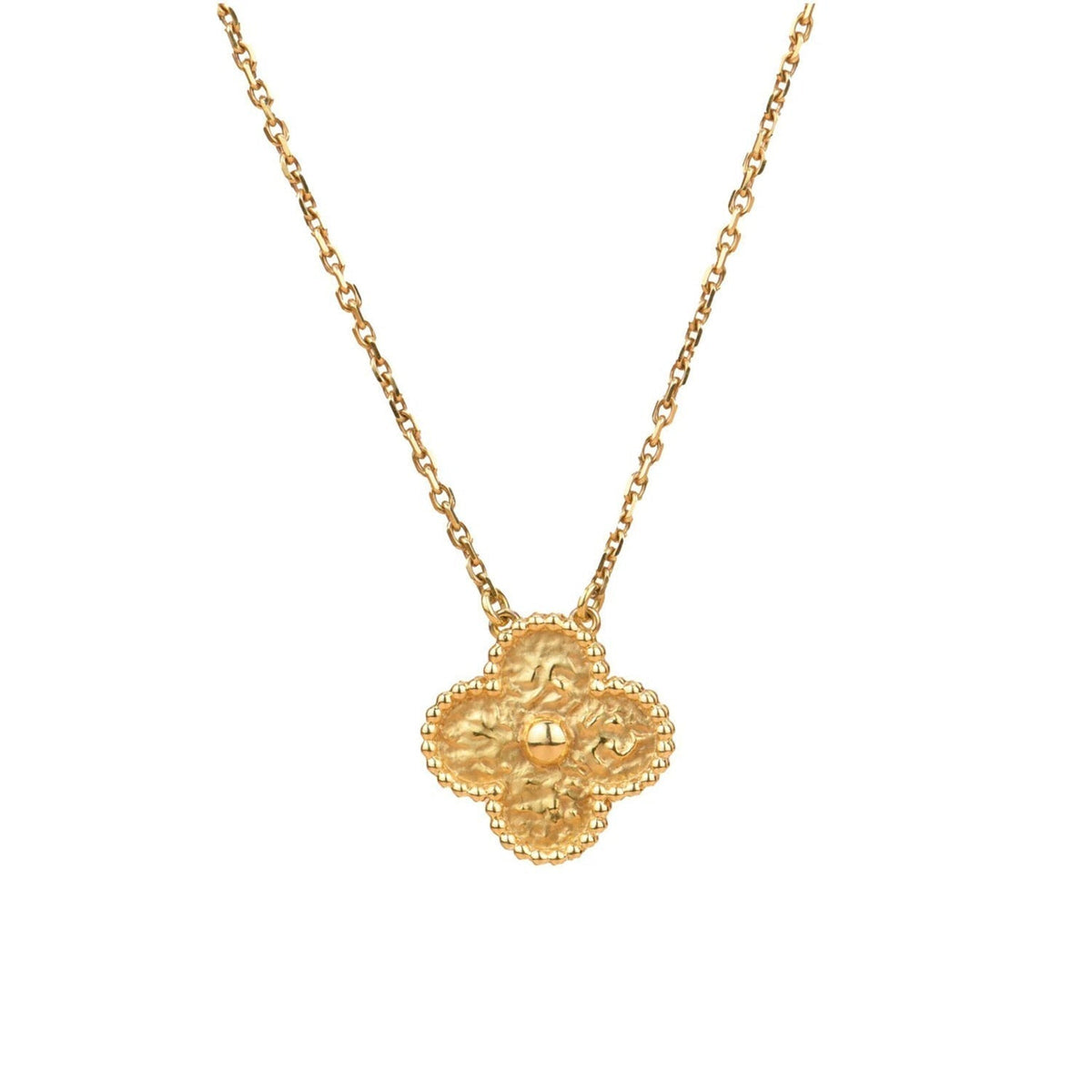 [Glow Muse]CLOVER 15MM  BRONZING NECKLACE