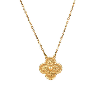 [Glow Muse]CLOVER 15MM  BRONZING NECKLACE