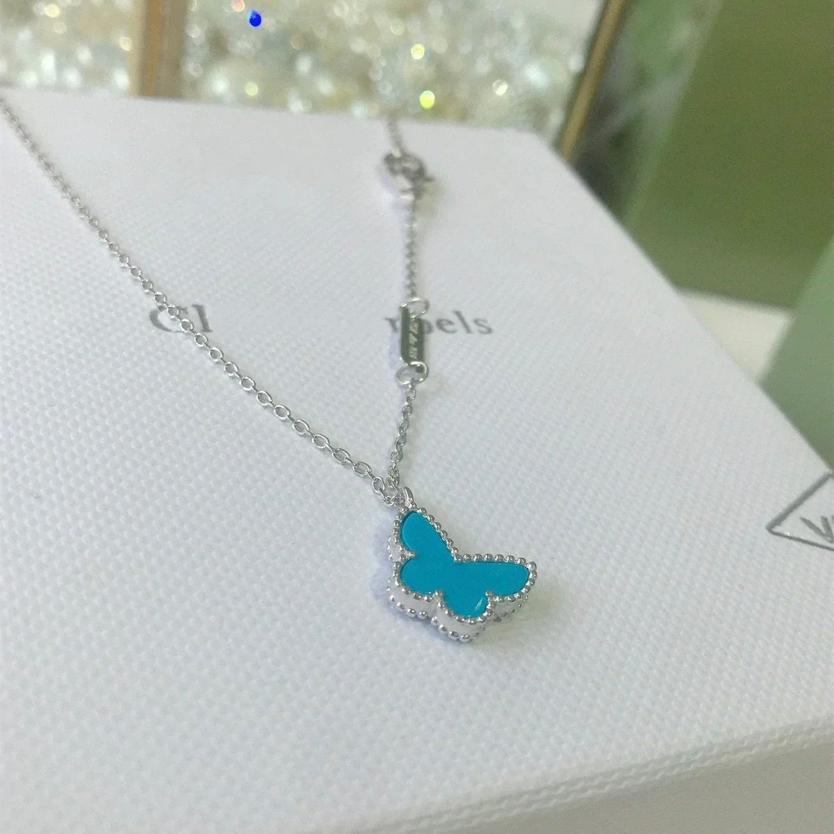 [Glow Muse]BUTTERFLY TURQUOISE BUTTERFLY BRACELET SILVER