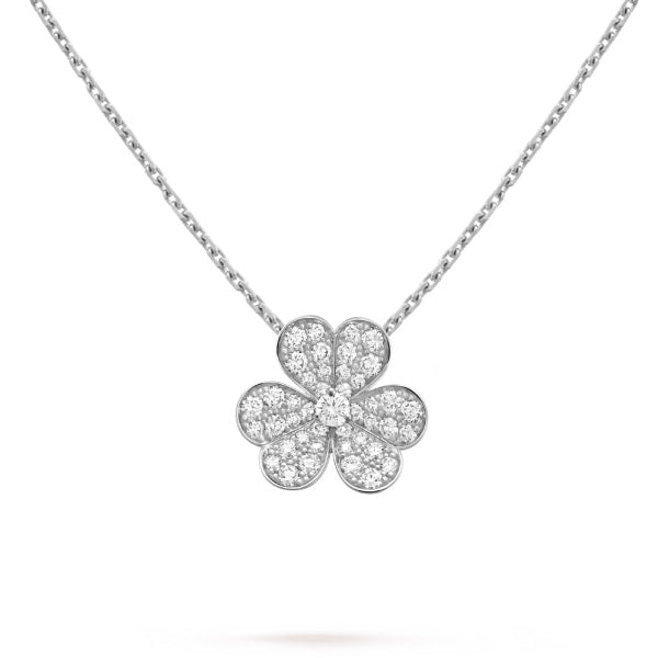[Glow Muse]CLOVER DIAMOND NECKLACE SILVER