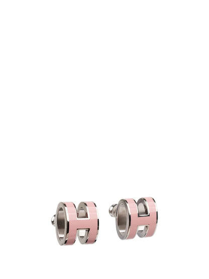 [Glow Muse]MINI POP H SILVER EARRINGS PINK