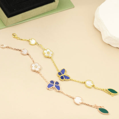 [Glow Muse]LUCKY SPRING BUTTERFLY 5 MOTIF BRACELET