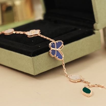 [Glow Muse]LUCKY SPRING BUTTERFLY 5 MOTIF BRACELET