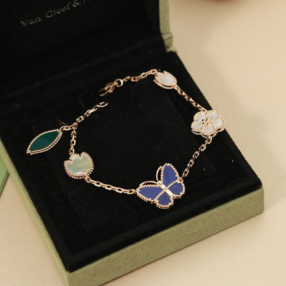 [Glow Muse]LUCKY SPRING BUTTERFLY 5 MOTIF BRACELET