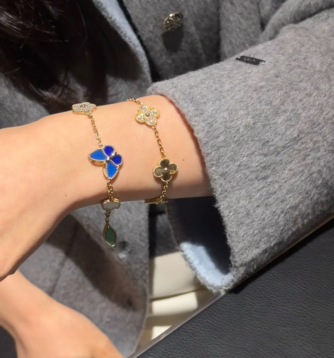 [Glow Muse]LUCKY SPRING BUTTERFLY 5 MOTIF BRACELET