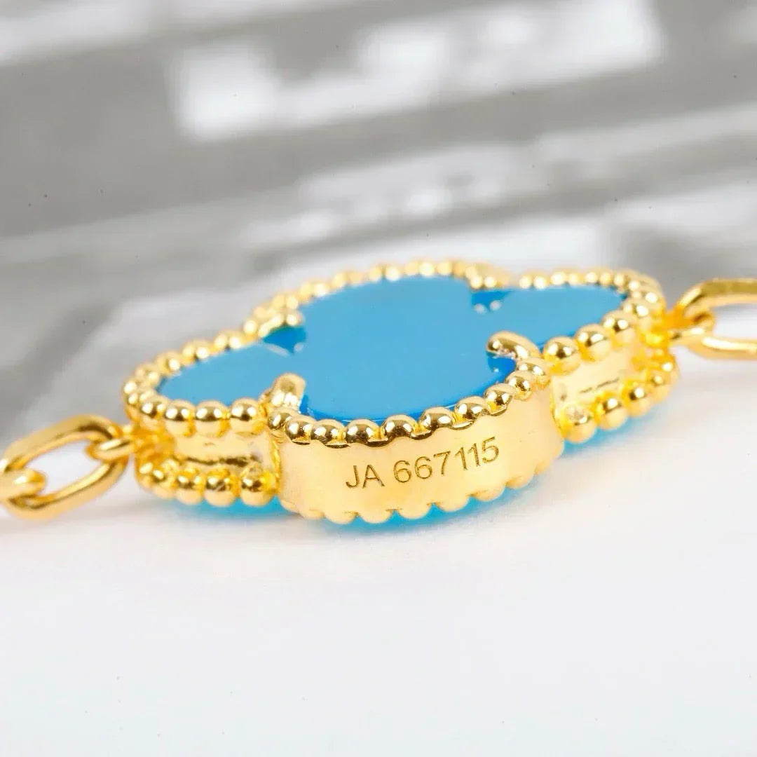 [⭐Glow Muse] CLOVER 5 MOTIF TURQUOISE BRACELET COLLECTION
