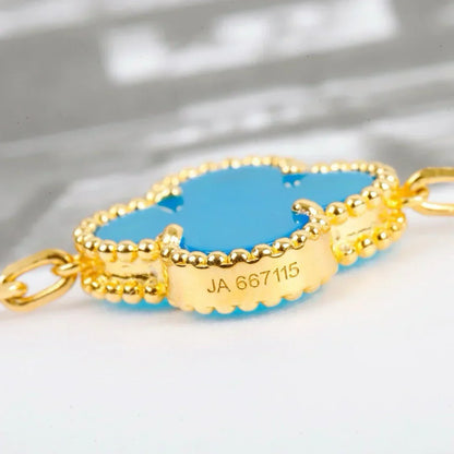 [⭐Glow Muse] CLOVER 5 MOTIF TURQUOISE BRACELET COLLECTION