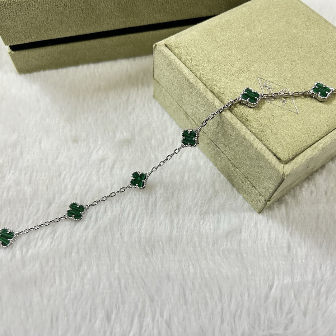 [Glow Muse]CLOVER 6 MOTIF MALACHITE BRACELET