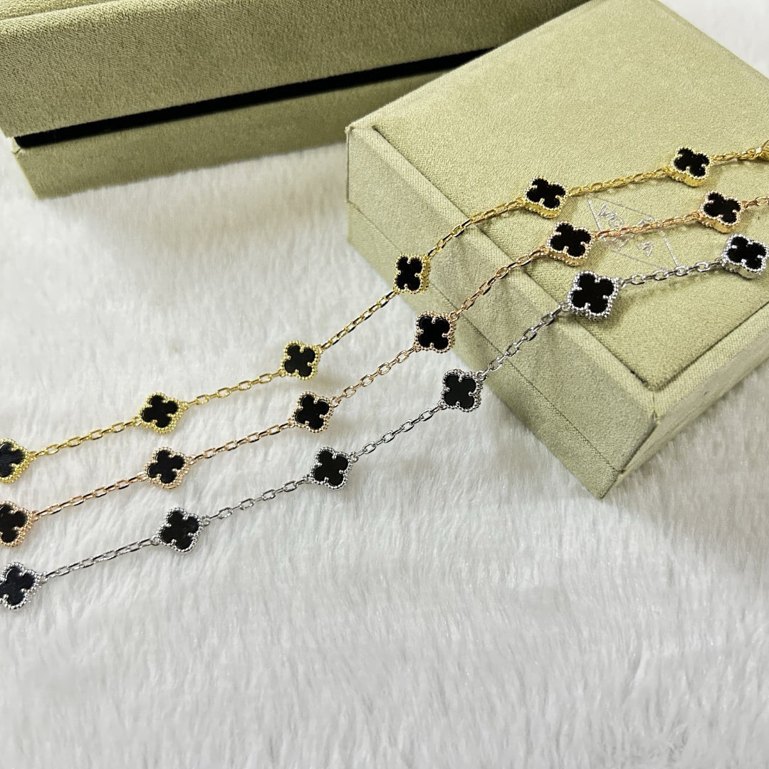 [Glow Muse]CLOVER 6 MOTIF  ONYXS BRACELET