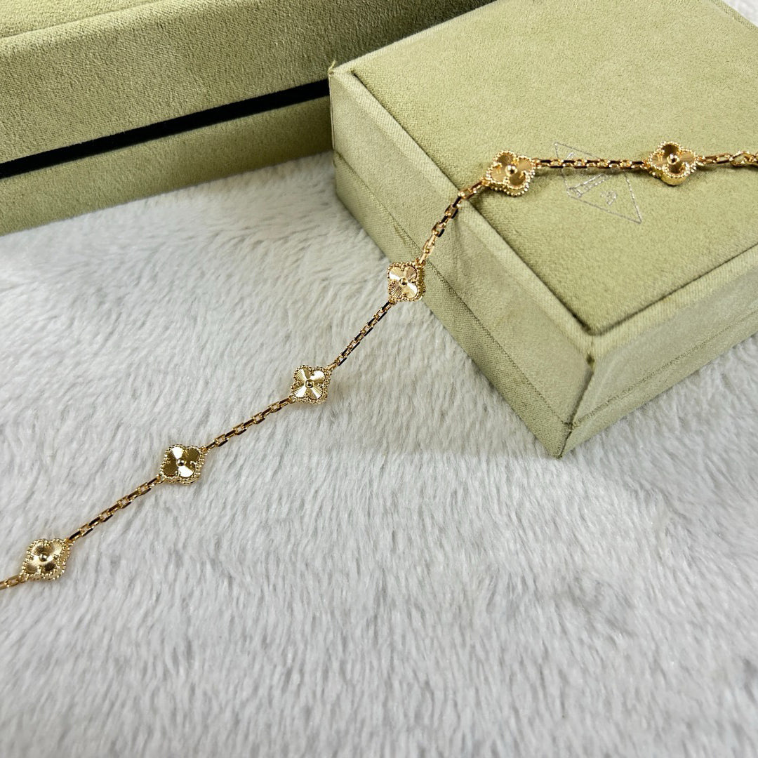 [Glow Muse]CLOVER 6 MOTIF DIAMOND BRACELET