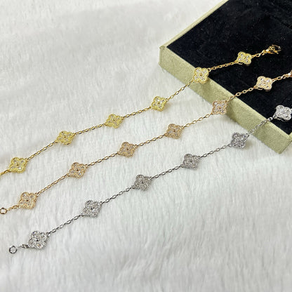 [Glow Muse]CLOVER 6 MOTIF DIAMOND BRACELET