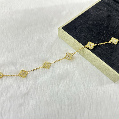 [Glow Muse]CLOVER 6 MOTIF DIAMOND BRACELET