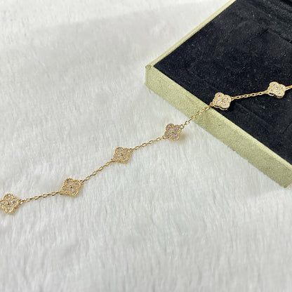 [Glow Muse]CLOVER 6 MOTIF DIAMOND BRACELET