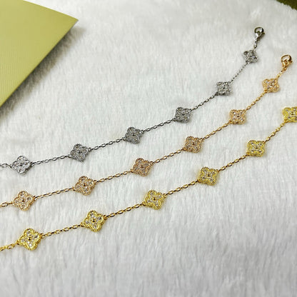[Glow Muse]CLOVER 6 MOTIF DIAMOND BRACELET