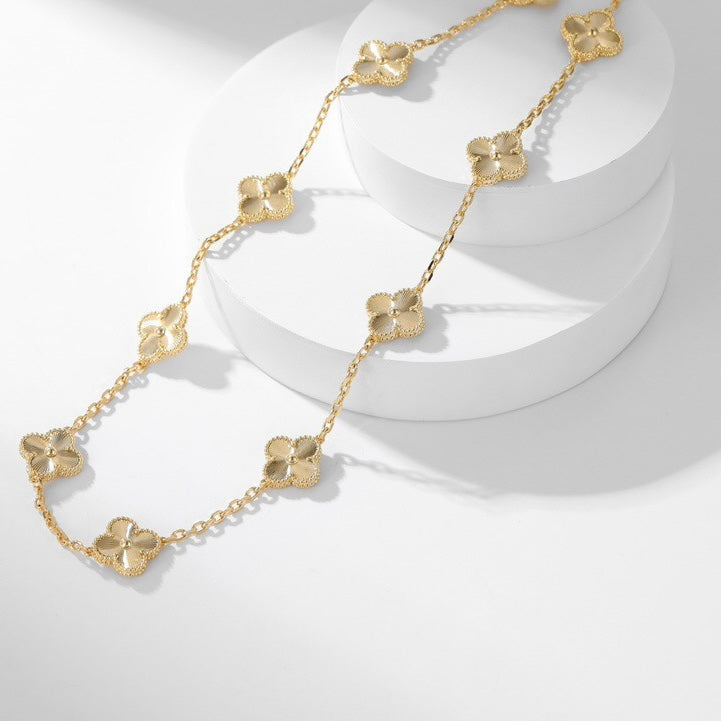[Glow Muse]CLOVER 10 MOTIFS LASER NECKLACE
