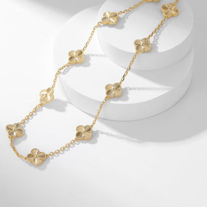 [Glow Muse]CLOVER 10 MOTIFS LASER NECKLACE