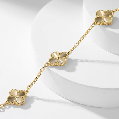 [Glow Muse]CLOVER 10 MOTIFS LASER NECKLACE