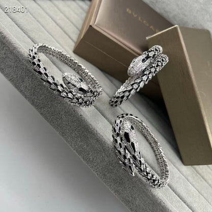 [⭐Glow Muse]NEW OBSIDIAN & DIAMOND SERPENT BRACELET
