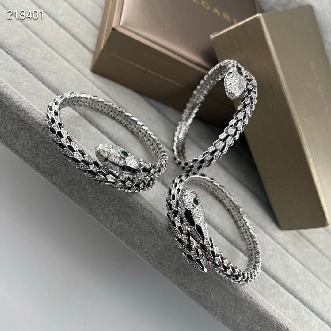 [⭐Glow Muse]NEW OBSIDIAN & DIAMOND SERPENT BRACELET