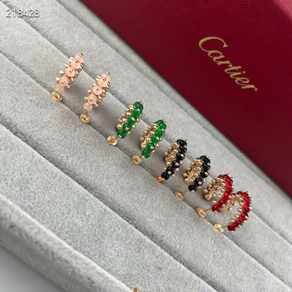 [⭐Glow Muse]NEW COLORED GEMSTONE COLLECTION SMALL HOOP EARRINGS
