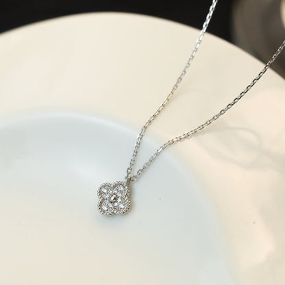 [Glow Muse]CLOVER MINI 9.5MM PENDANT DIAMOND NECKLACE
