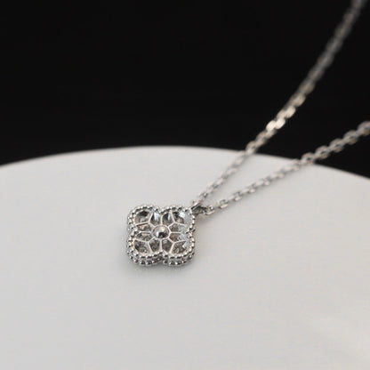[Glow Muse]CLOVER MINI 9.5MM PENDANT DIAMOND NECKLACE