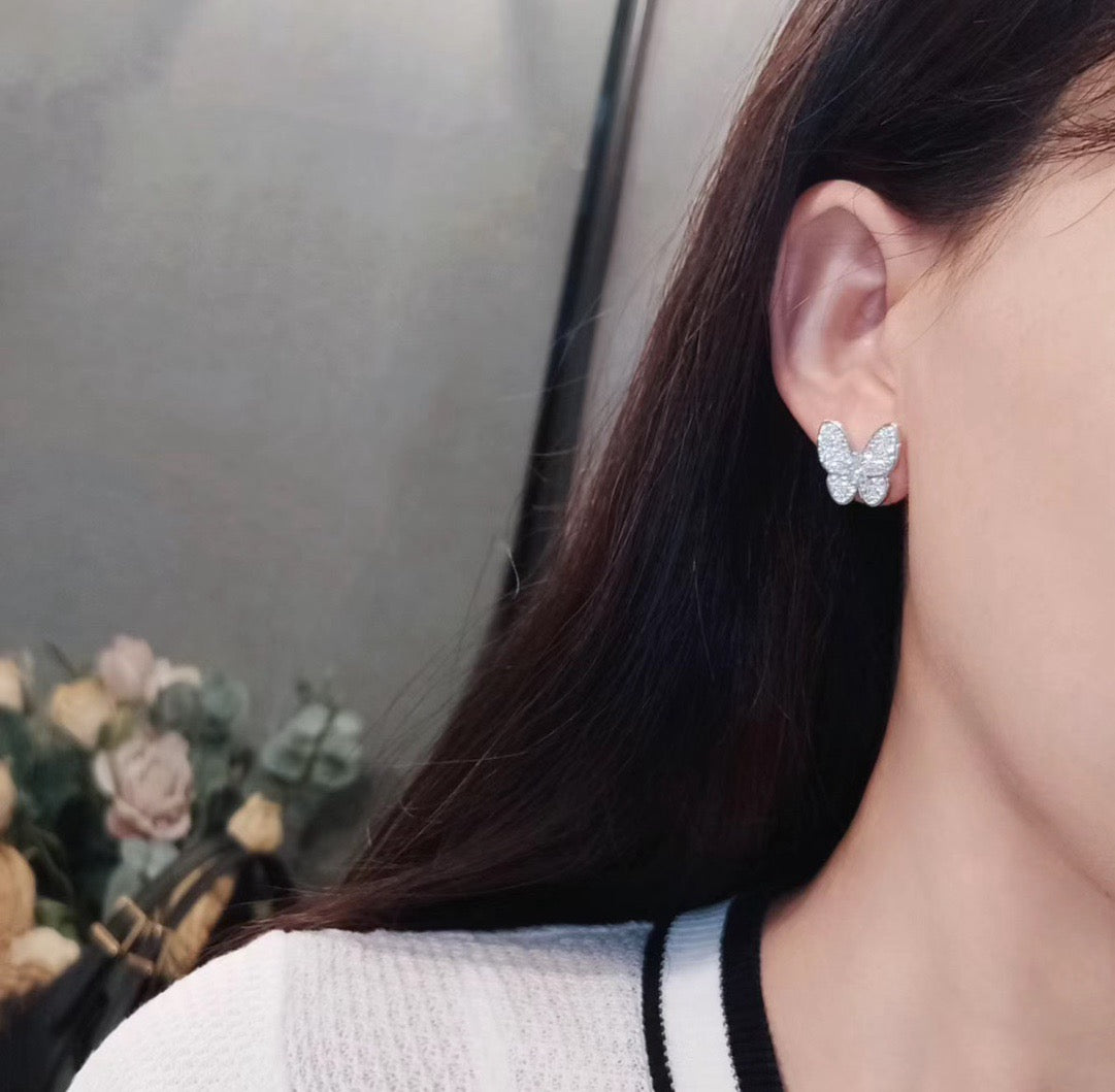 [Glow Muse]BUTTERFLY ALL DIAMOND EARRINGS