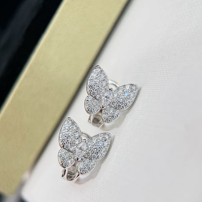 [Glow Muse]BUTTERFLY ALL DIAMOND EARRINGS