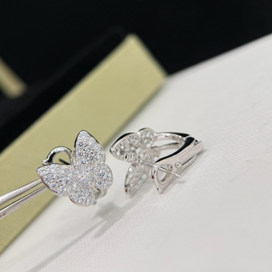 [Glow Muse]BUTTERFLY ALL DIAMOND EARRINGS